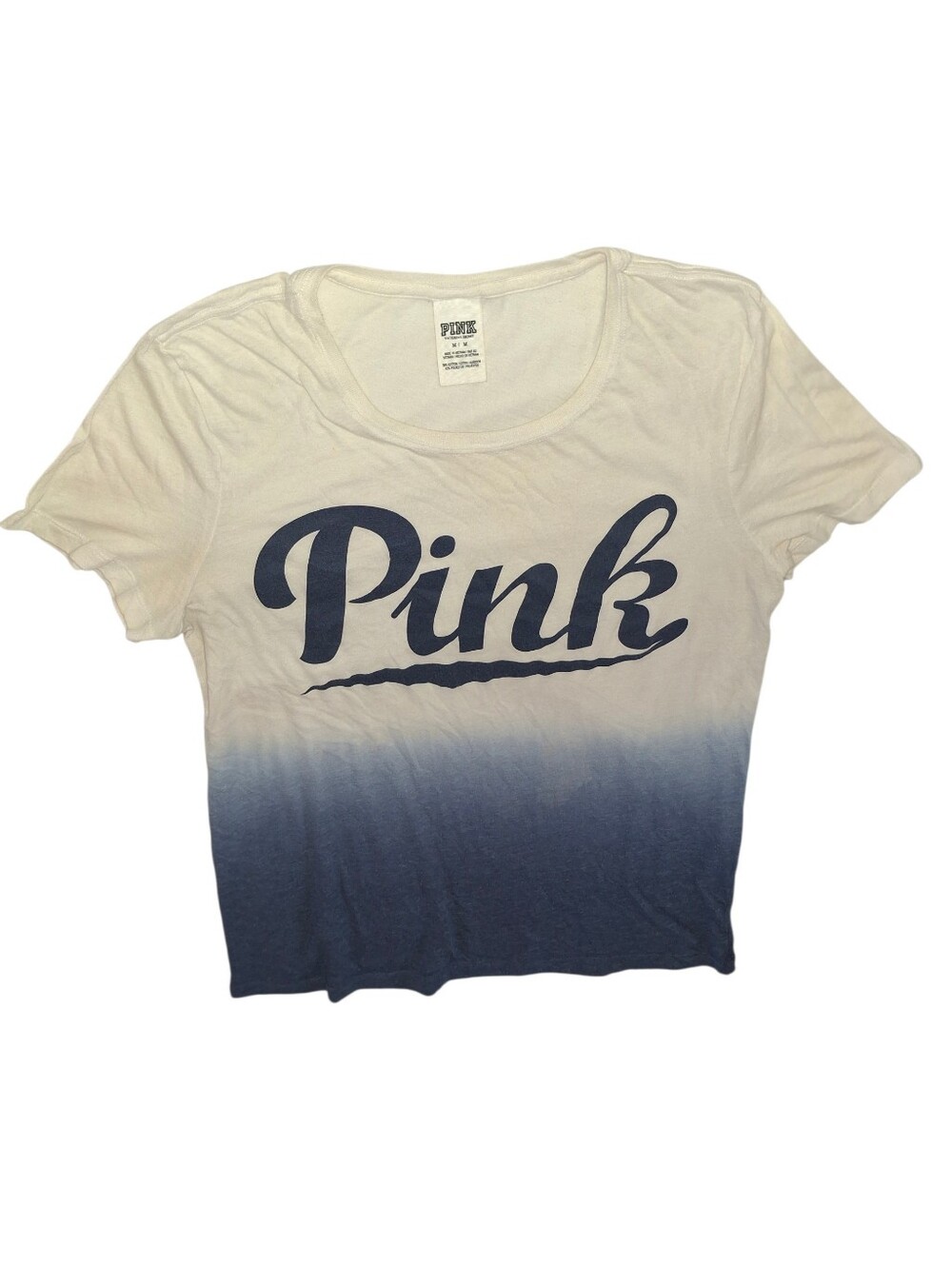 PINK Victoria's Secret Dip-Dye Ombre Mini Skirt - Navy to Cream Size M